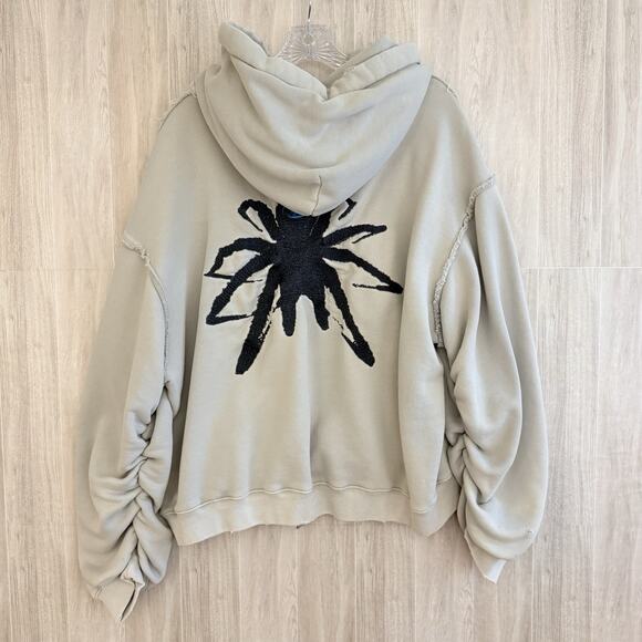 CEEC Los Angeles Distressed Hoodie Mens XL Oversized Spider Graphic Pullover - Picture 1 of 16